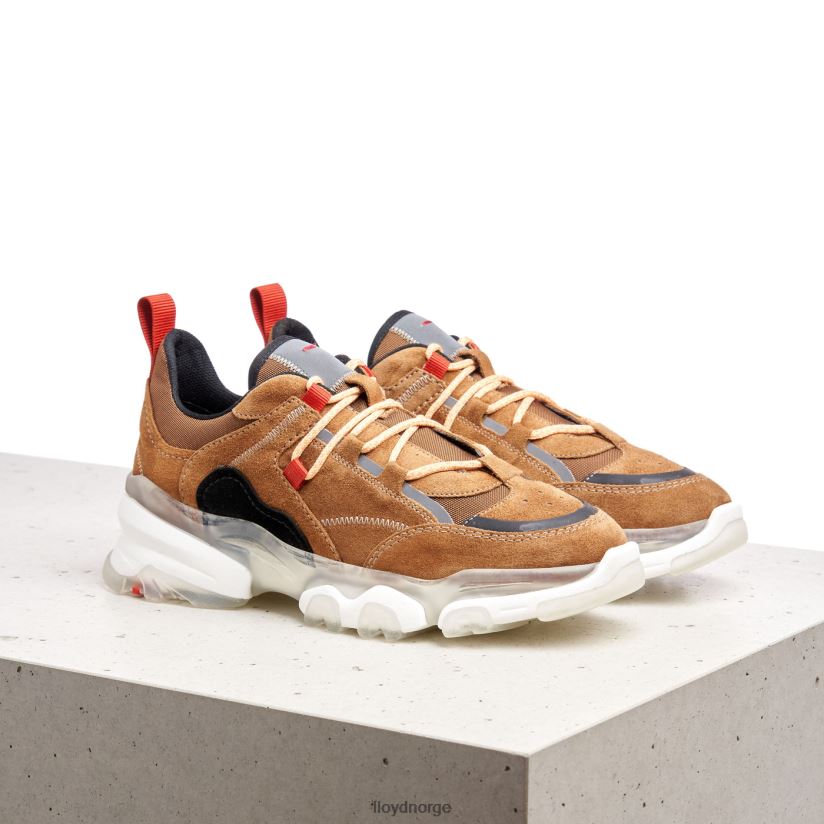 LLOYD lave sneakers i skinn kvinner sko brun 4X82ZP787