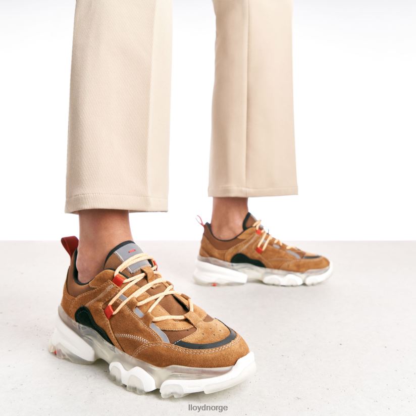 LLOYD lave sneakers i skinn kvinner sko brun 4X82ZP787