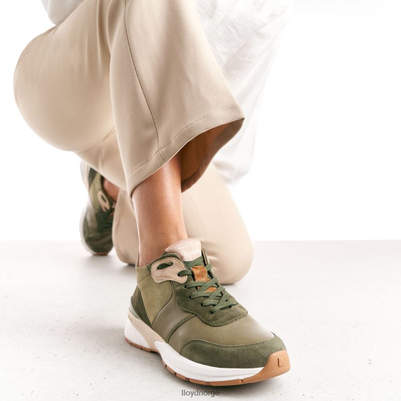 LLOYD lave sneakers i skinn kvinner sko grønn 4X82ZP767