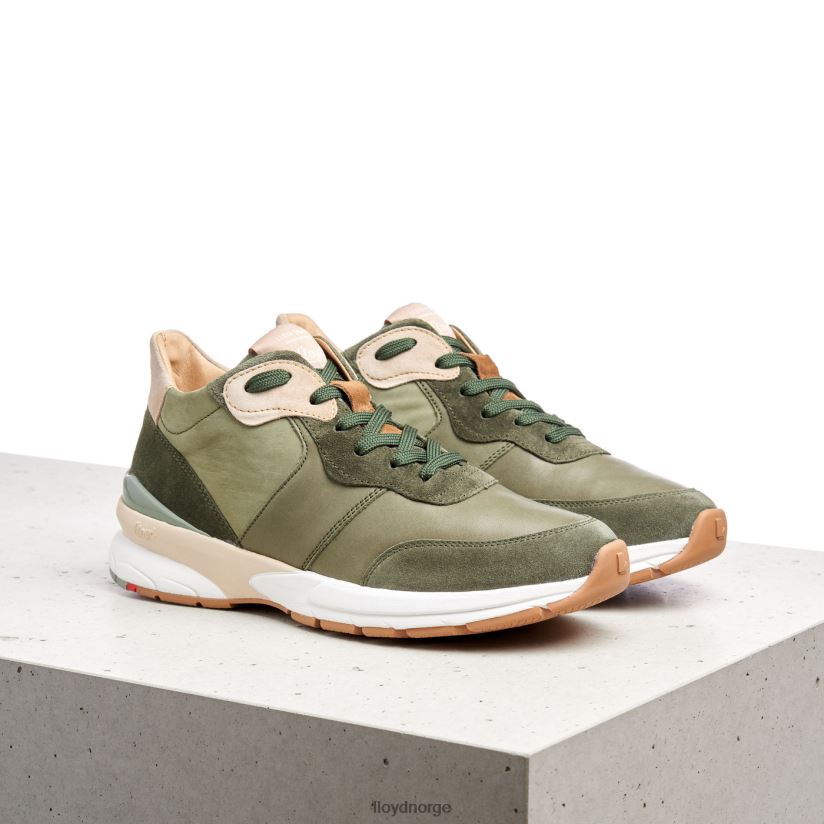 LLOYD lave sneakers i skinn kvinner sko grønn 4X82ZP767