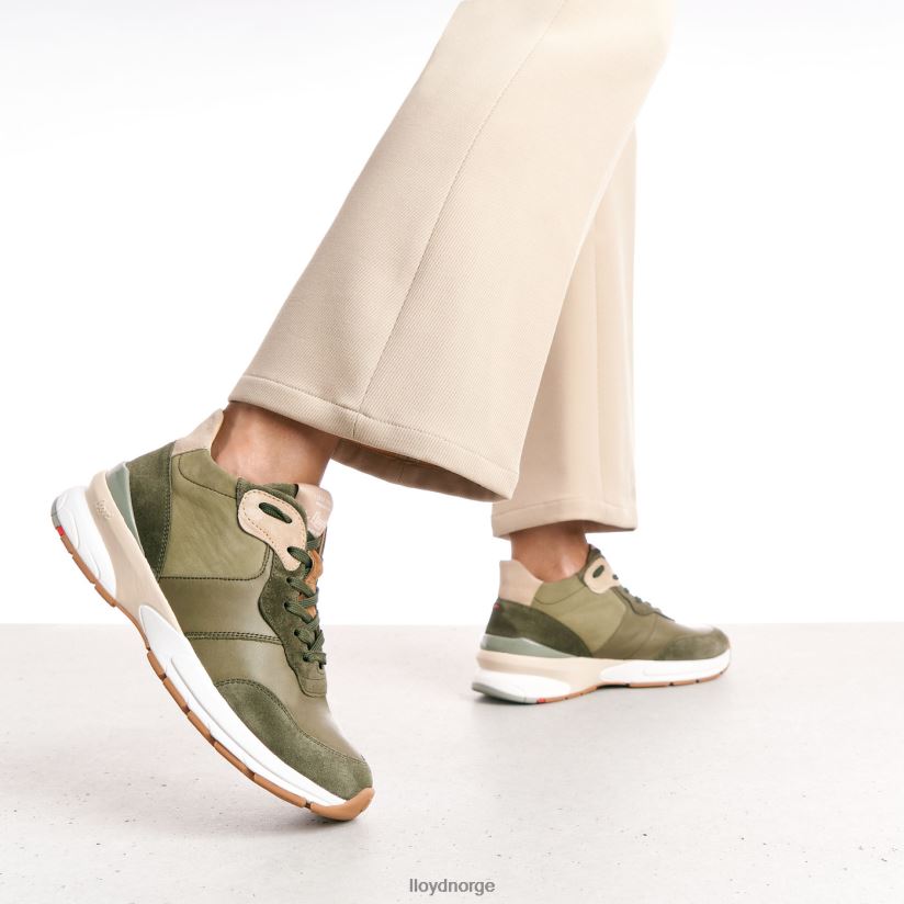 LLOYD lave sneakers i skinn kvinner sko grønn 4X82ZP767