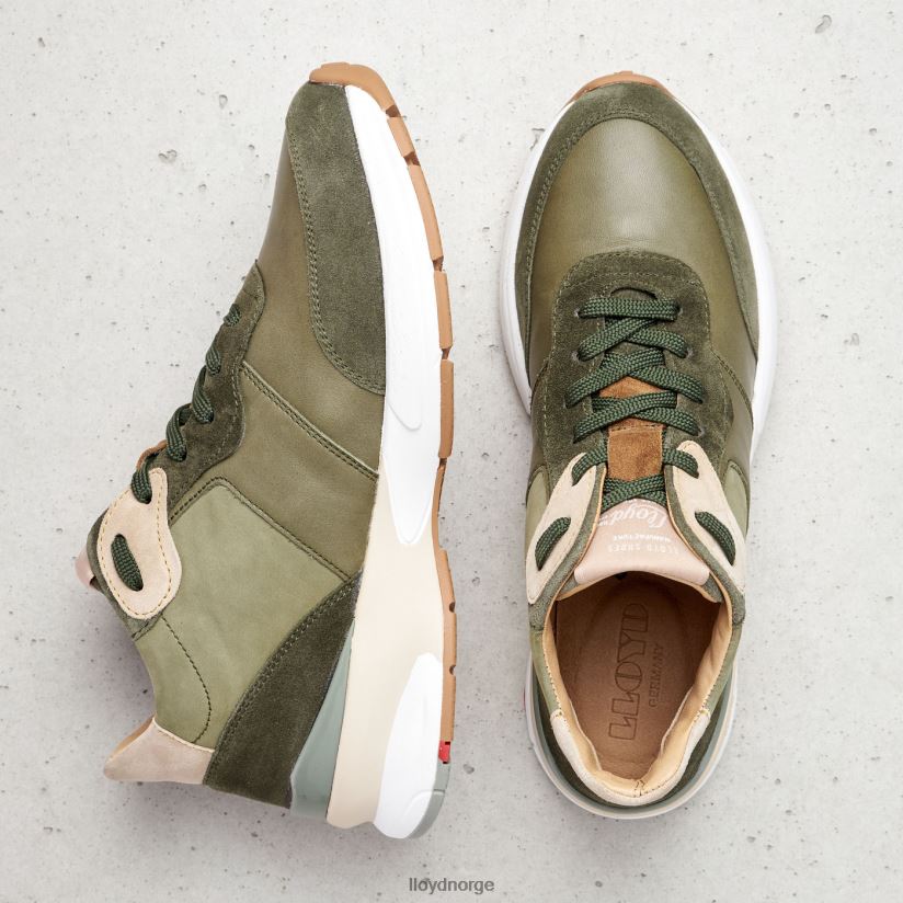 LLOYD lave sneakers i skinn kvinner sko grønn 4X82ZP767