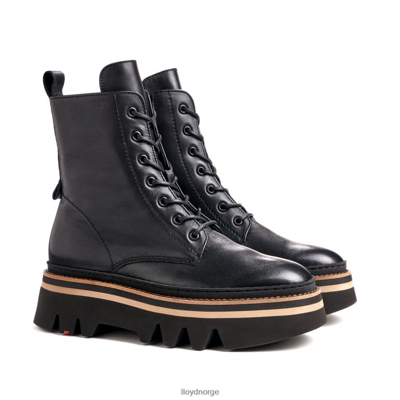 LLOYD lett såle ankelstøvel i glatt skinn kvinner sko svart 4X82ZP915