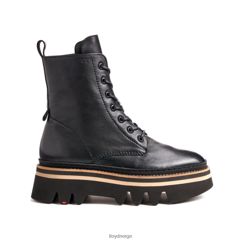 LLOYD lett såle ankelstøvel i glatt skinn kvinner sko svart 4X82ZP915