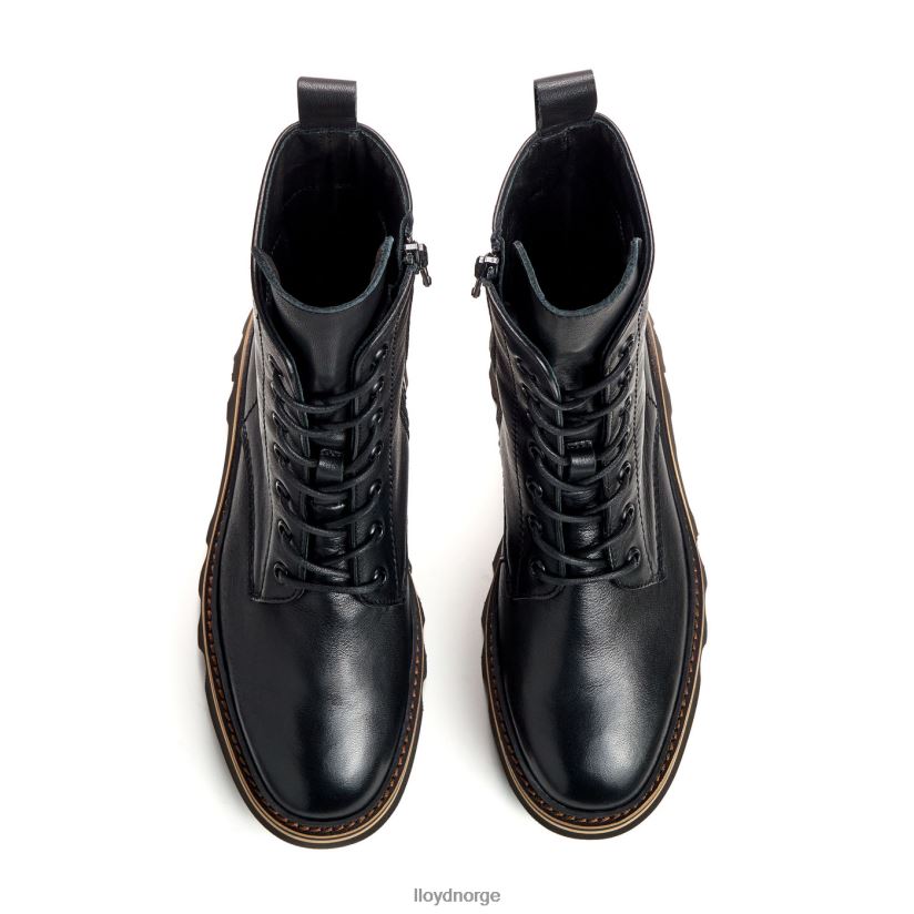 LLOYD lett såle ankelstøvel i glatt skinn kvinner sko svart 4X82ZP915