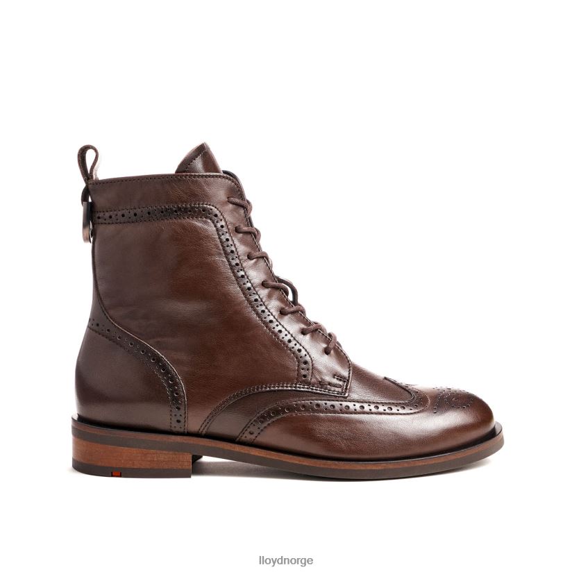 LLOYD mote ankelstøvlett i glatt skinn kvinner sko brun 4X82ZP877