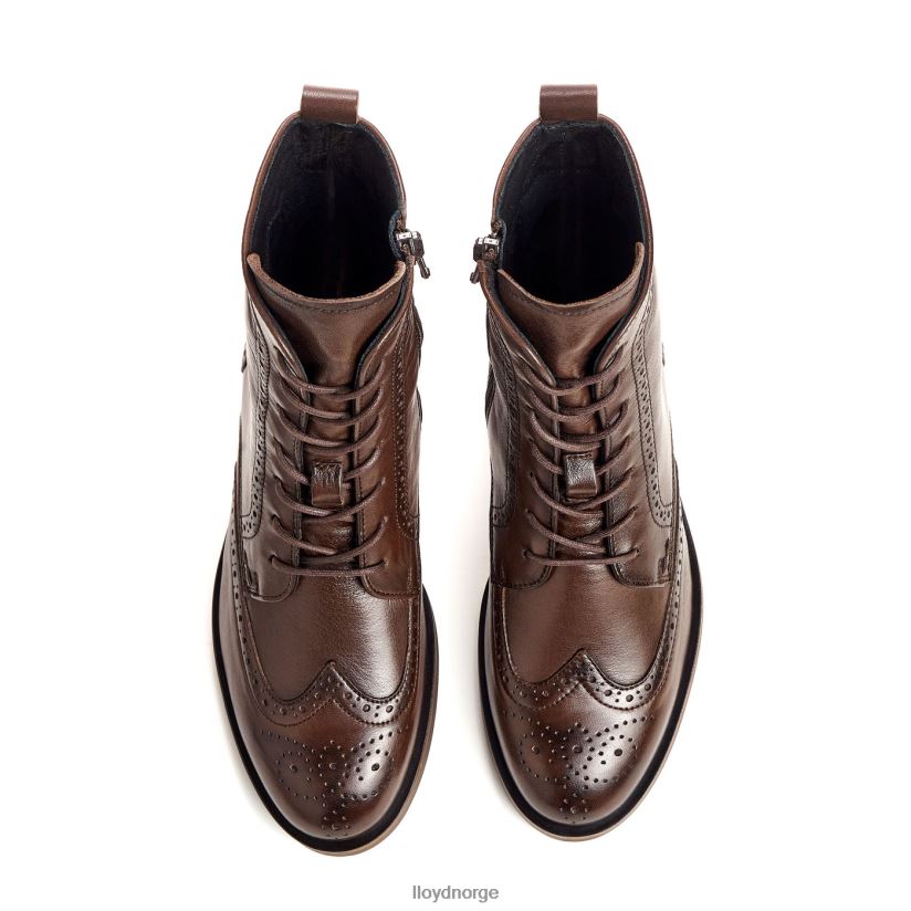 LLOYD mote ankelstøvlett i glatt skinn kvinner sko brun 4X82ZP877