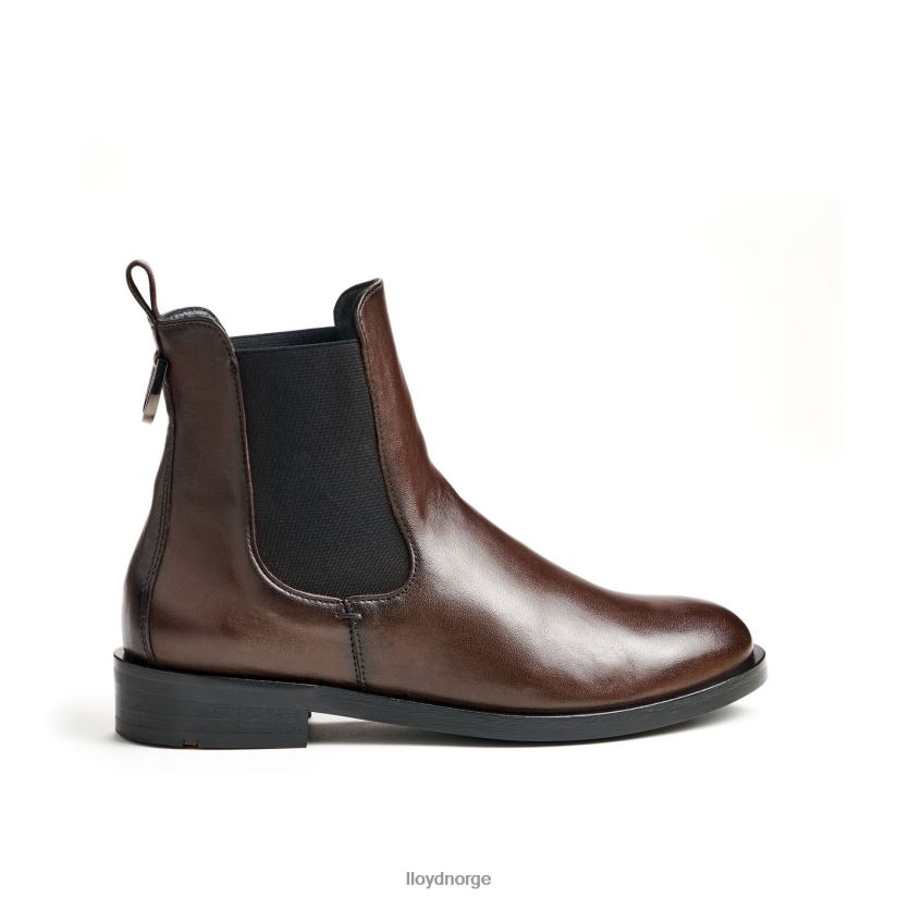 LLOYD mote ankelstøvlett i glatt skinn kvinner sko brun 4X82ZP897