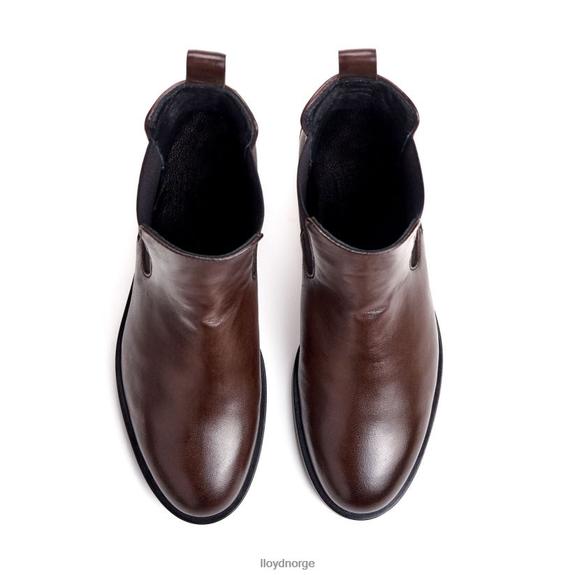 LLOYD mote ankelstøvlett i glatt skinn kvinner sko brun 4X82ZP897