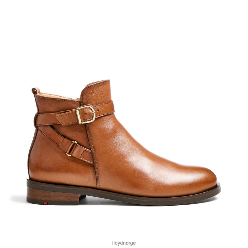 LLOYD mote ankelstøvlett i glatt skinn kvinner sko brun 4X82ZP900