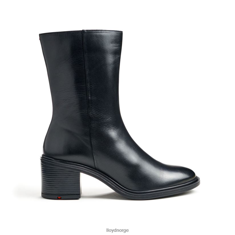 LLOYD mote ankelstøvlett i glatt skinn kvinner sko svart 4X82ZP885