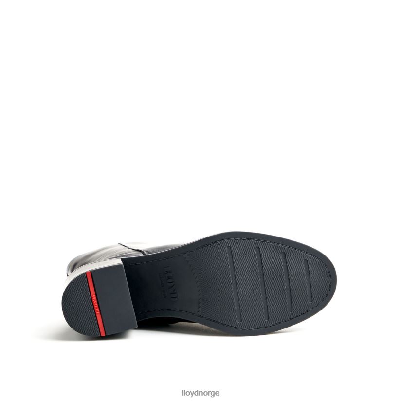 LLOYD mote ankelstøvlett i glatt skinn kvinner sko svart 4X82ZP885