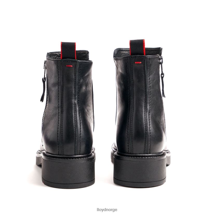 LLOYD mote ankelstøvlett i glatt skinn kvinner sko svart 4X82ZP918