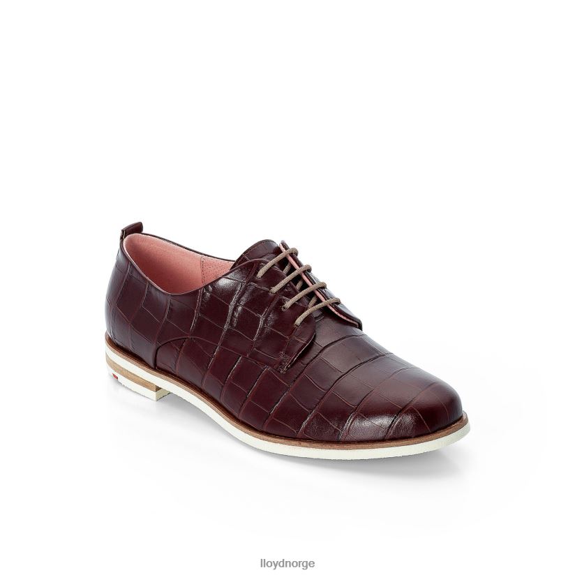 LLOYD rogh halvsko med blonder i skinn kvinner sko brun 4X82ZP1091