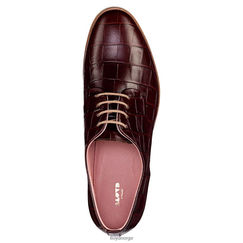 LLOYD rogh halvsko med blonder i skinn kvinner sko brun 4X82ZP1091