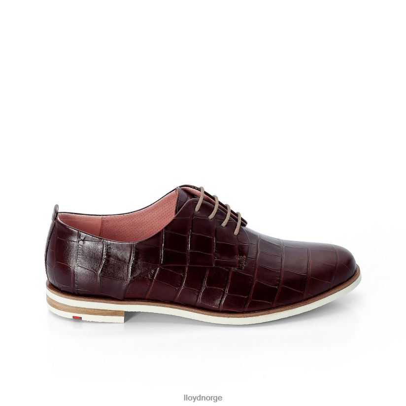 LLOYD rogh halvsko med blonder i skinn kvinner sko brun 4X82ZP1091