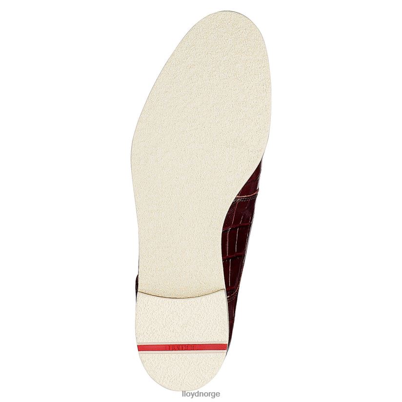 LLOYD rogh halvsko med blonder i skinn kvinner sko rød 4X82ZP1092