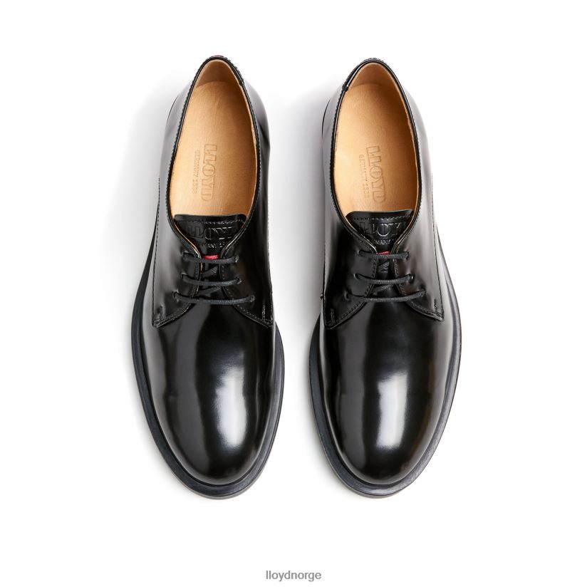 LLOYD rogh halvsko med blonder i skinn kvinner sko svart 4X82ZP1022