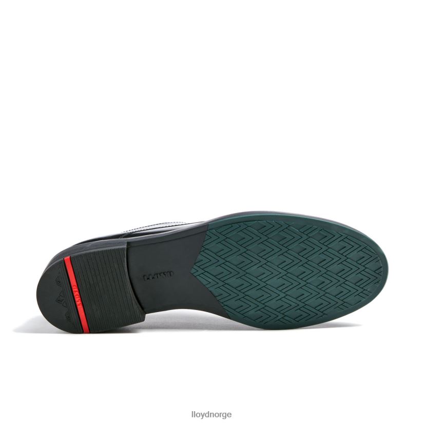 LLOYD rogh halvsko med blonder i skinn kvinner sko svart 4X82ZP1022