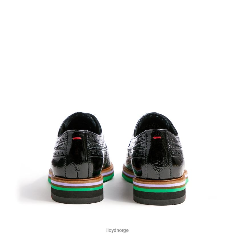 LLOYD rogh halvsko med blonder i skinn kvinner sko svart 4X82ZP1068