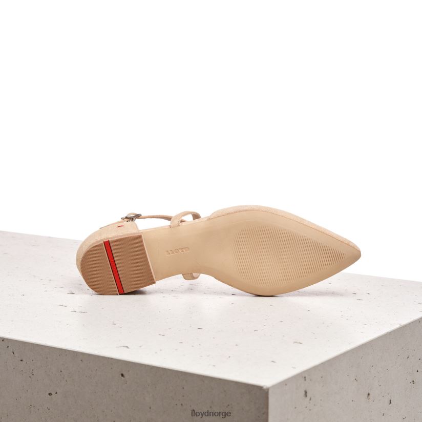 LLOYD sandal med semsket skinn kvinner sko beige 4X82ZP1165