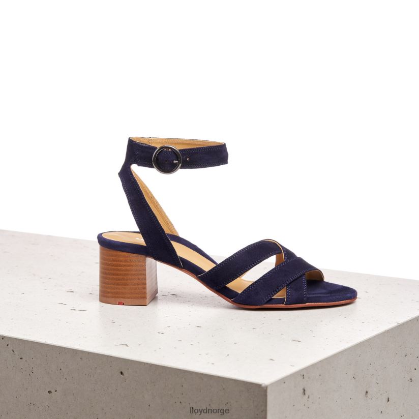 LLOYD sandal med semsket skinn kvinner sko blå 4X82ZP1159
