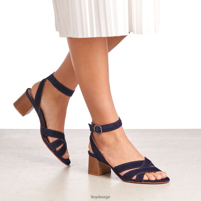 LLOYD sandal med semsket skinn kvinner sko blå 4X82ZP1159
