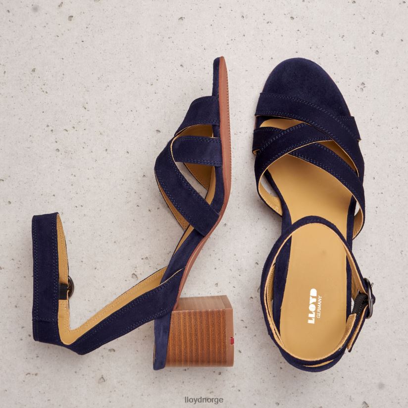 LLOYD sandal med semsket skinn kvinner sko blå 4X82ZP1159