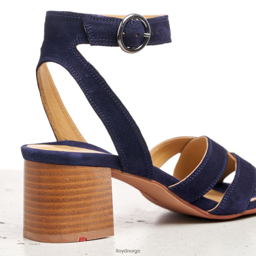 LLOYD sandal med semsket skinn kvinner sko blå 4X82ZP1159