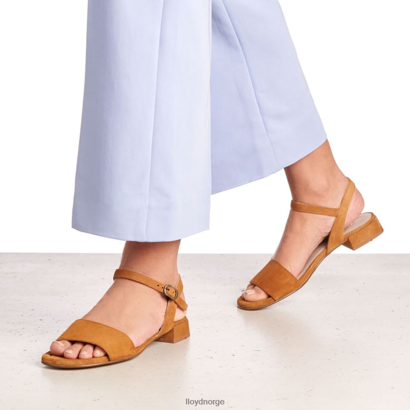 LLOYD sandal med semsket skinn kvinner sko brun 4X82ZP1158