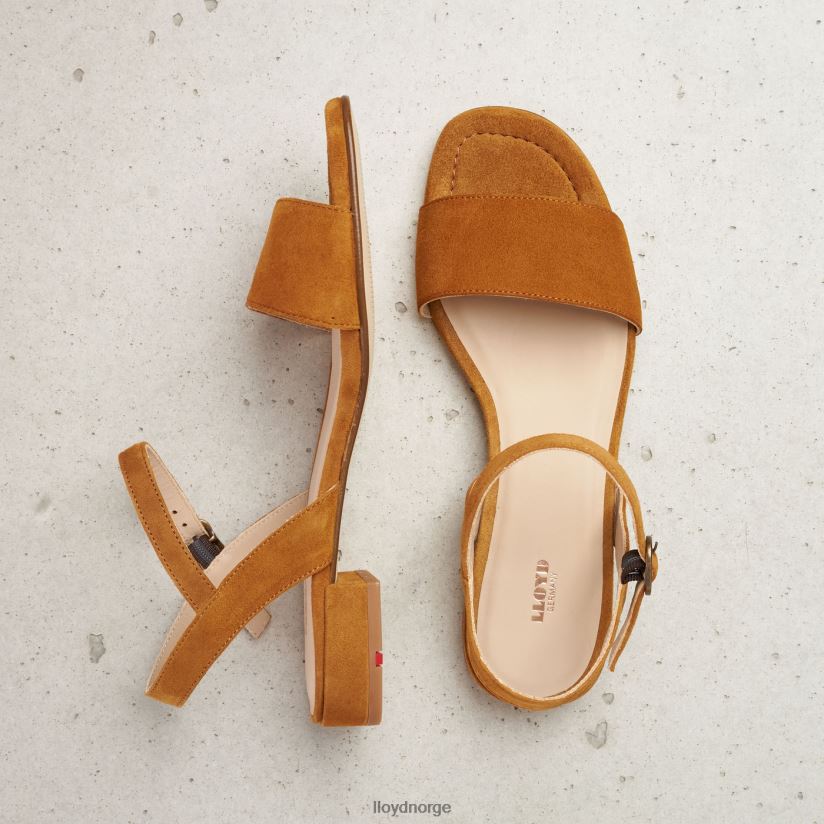 LLOYD sandal med semsket skinn kvinner sko brun 4X82ZP1158