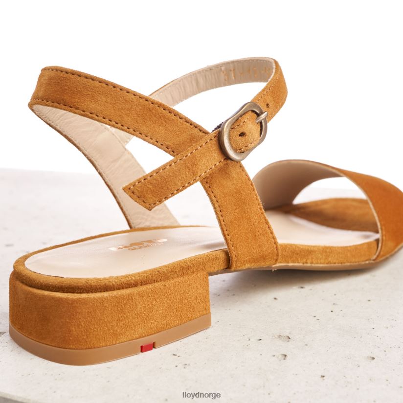 LLOYD sandal med semsket skinn kvinner sko brun 4X82ZP1158