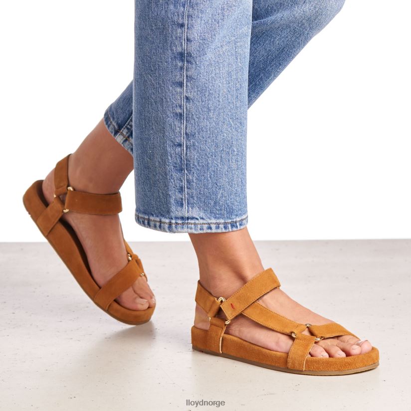 LLOYD sandal med semsket skinn kvinner sko brun 4X82ZP1228