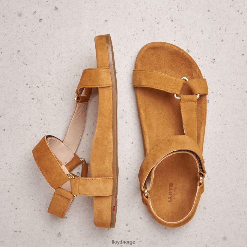 LLOYD sandal med semsket skinn kvinner sko brun 4X82ZP1228