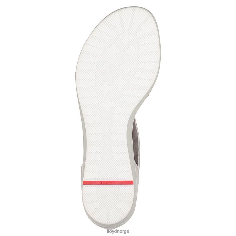 LLOYD sandal med semsket skinn kvinner sko grå 4X82ZP1247