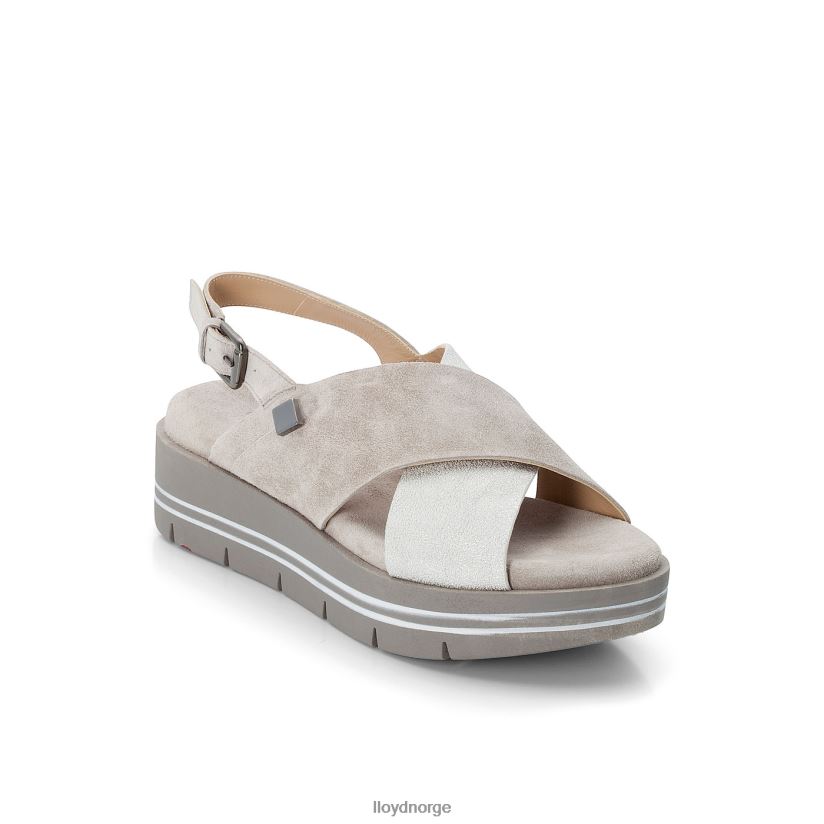 LLOYD sandal med semsket skinn kvinner sko grå 4X82ZP1252