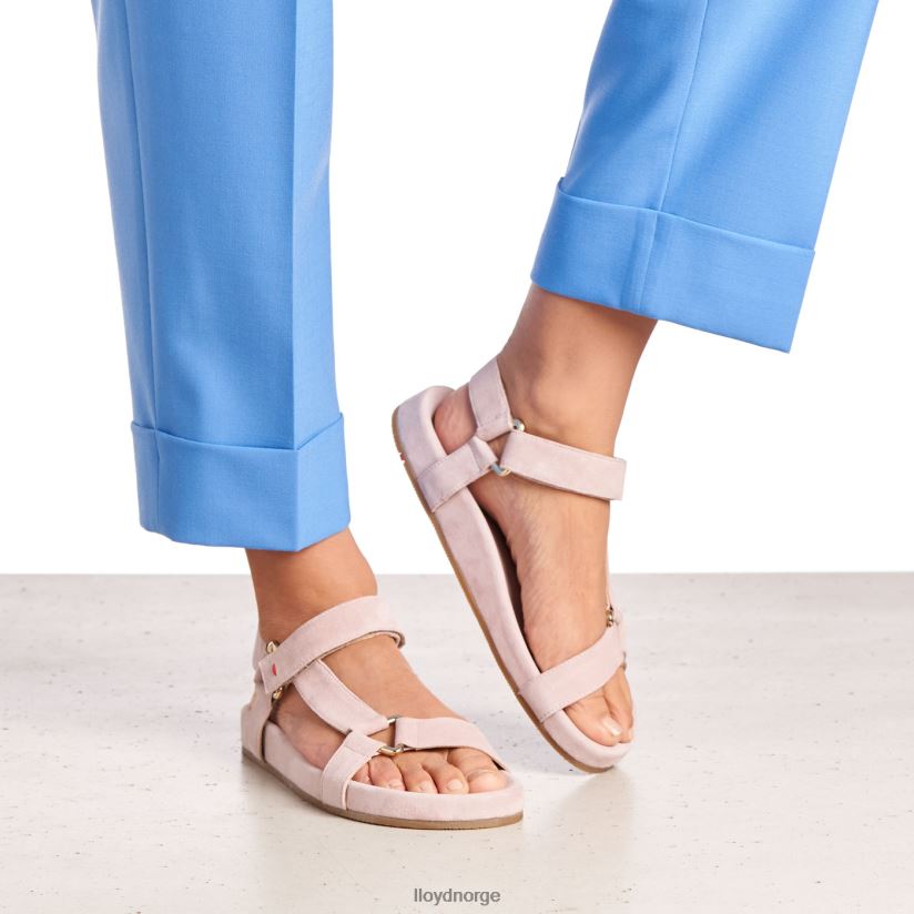 LLOYD sandal med semsket skinn kvinner sko rosa 4X82ZP1236