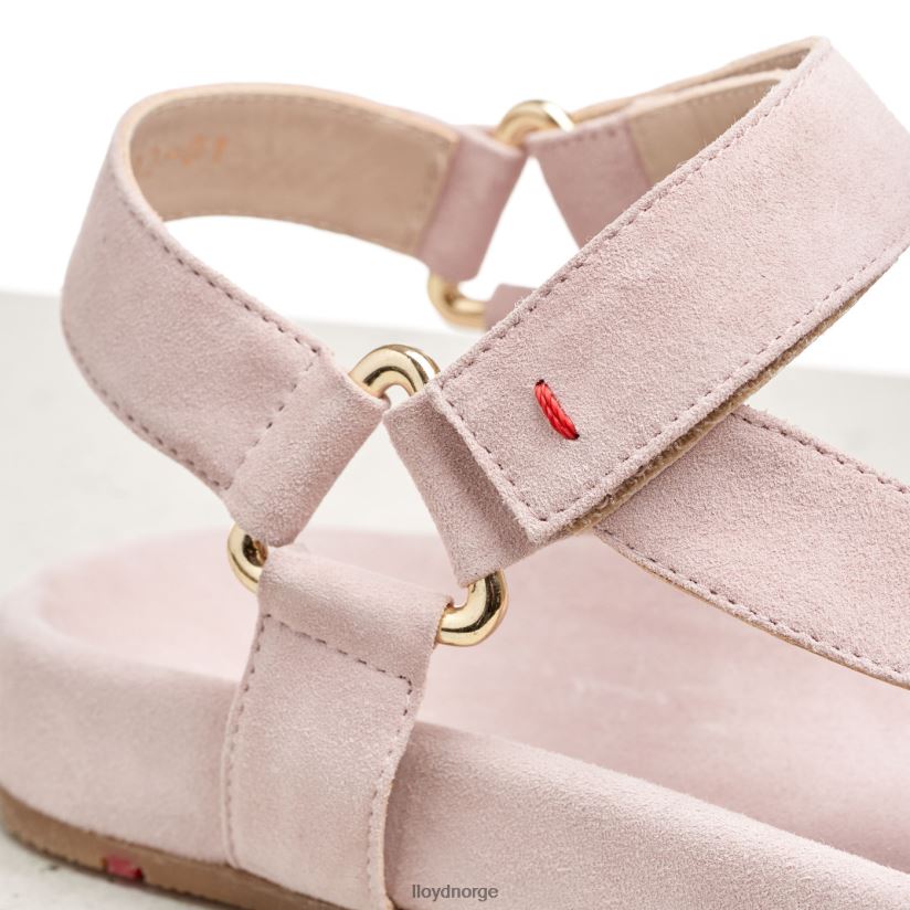 LLOYD sandal med semsket skinn kvinner sko rosa 4X82ZP1236