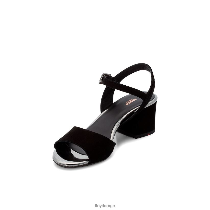 LLOYD sandal med semsket skinn kvinner sko svart 4X82ZP1173