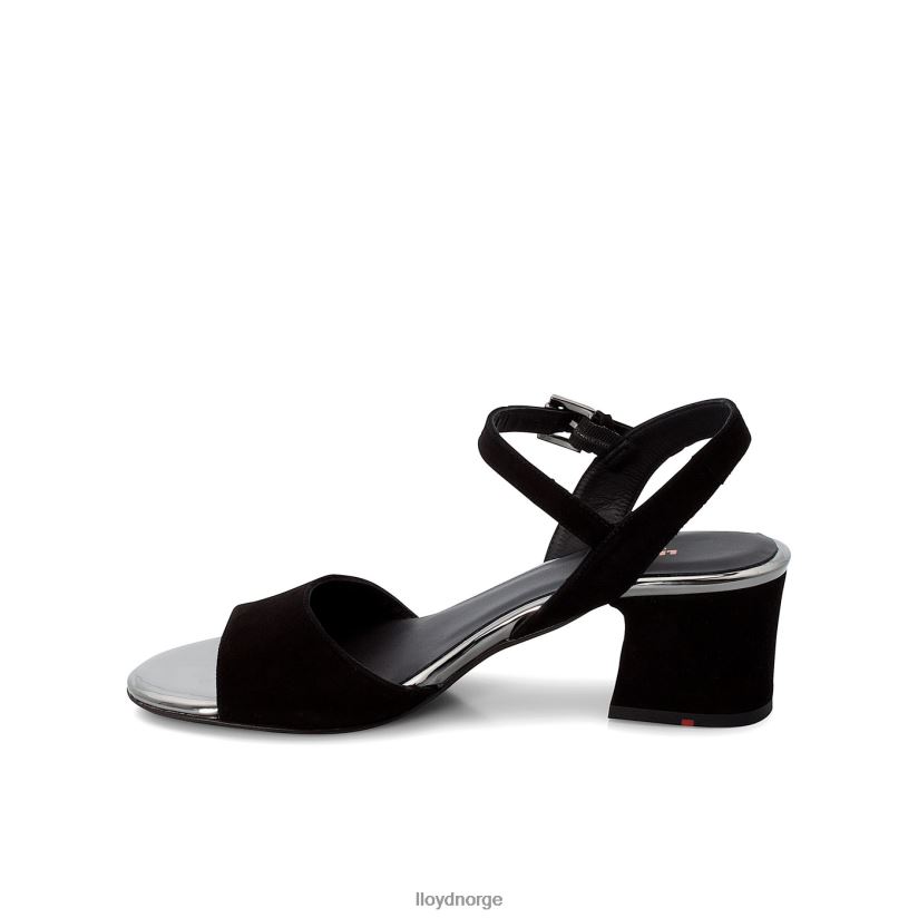 LLOYD sandal med semsket skinn kvinner sko svart 4X82ZP1173