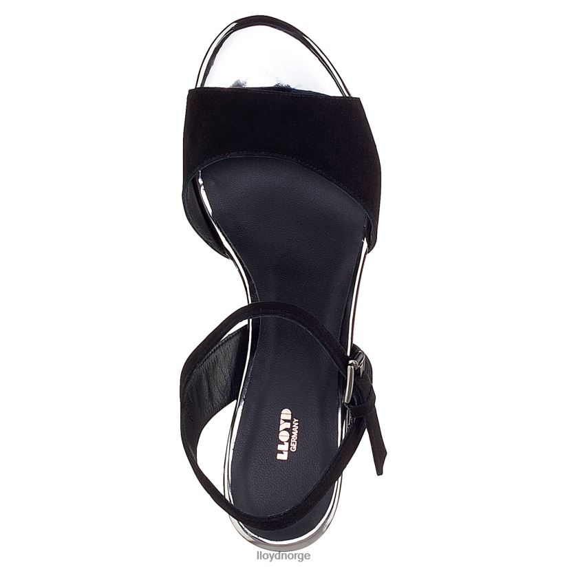 LLOYD sandal med semsket skinn kvinner sko svart 4X82ZP1173