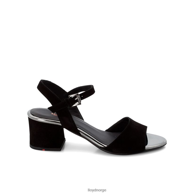 LLOYD sandal med semsket skinn kvinner sko svart 4X82ZP1173