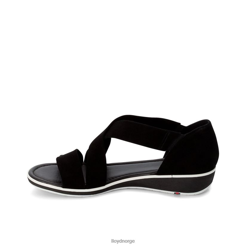 LLOYD sandal med semsket skinn kvinner sko svart 4X82ZP1248