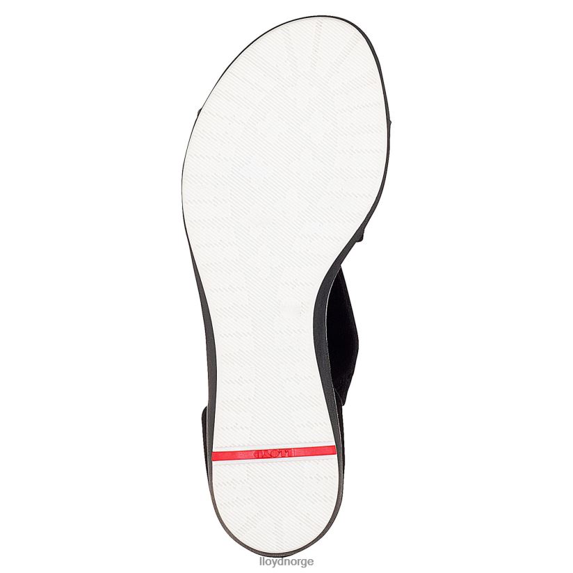 LLOYD sandal med semsket skinn kvinner sko svart 4X82ZP1248