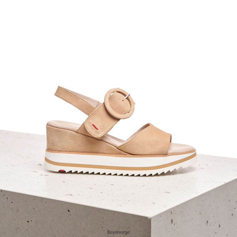 LLOYD semsket sandal kvinner sko beige 4X82ZP1224