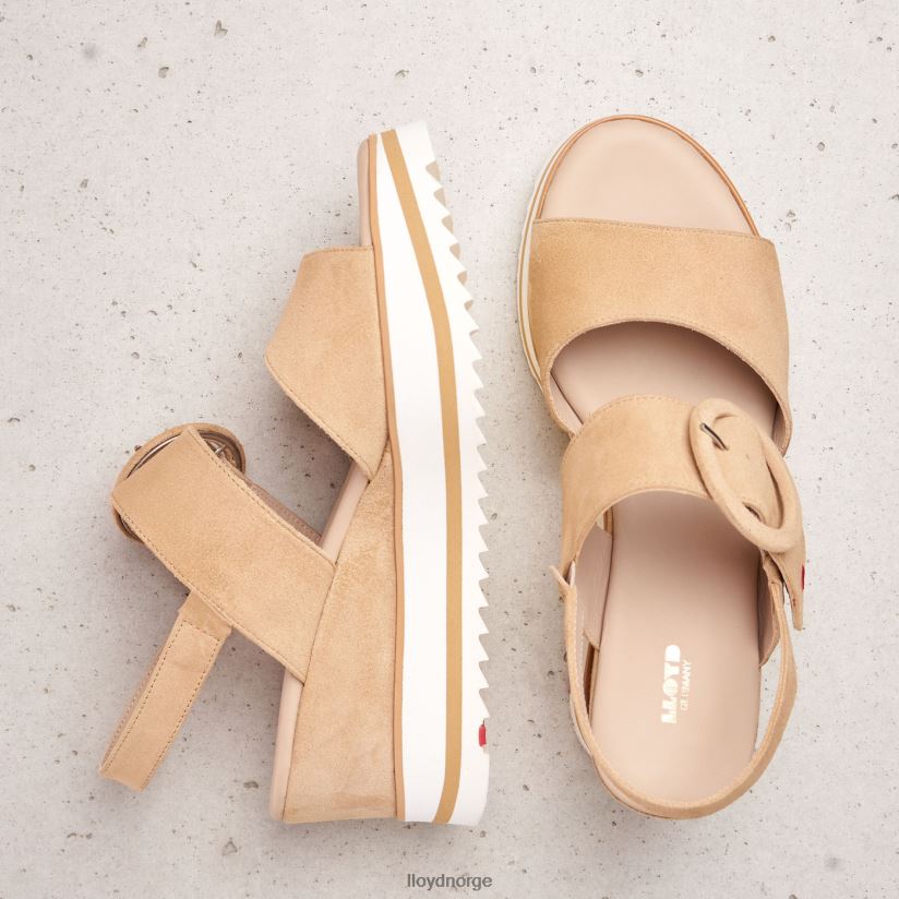 LLOYD semsket sandal kvinner sko beige 4X82ZP1224