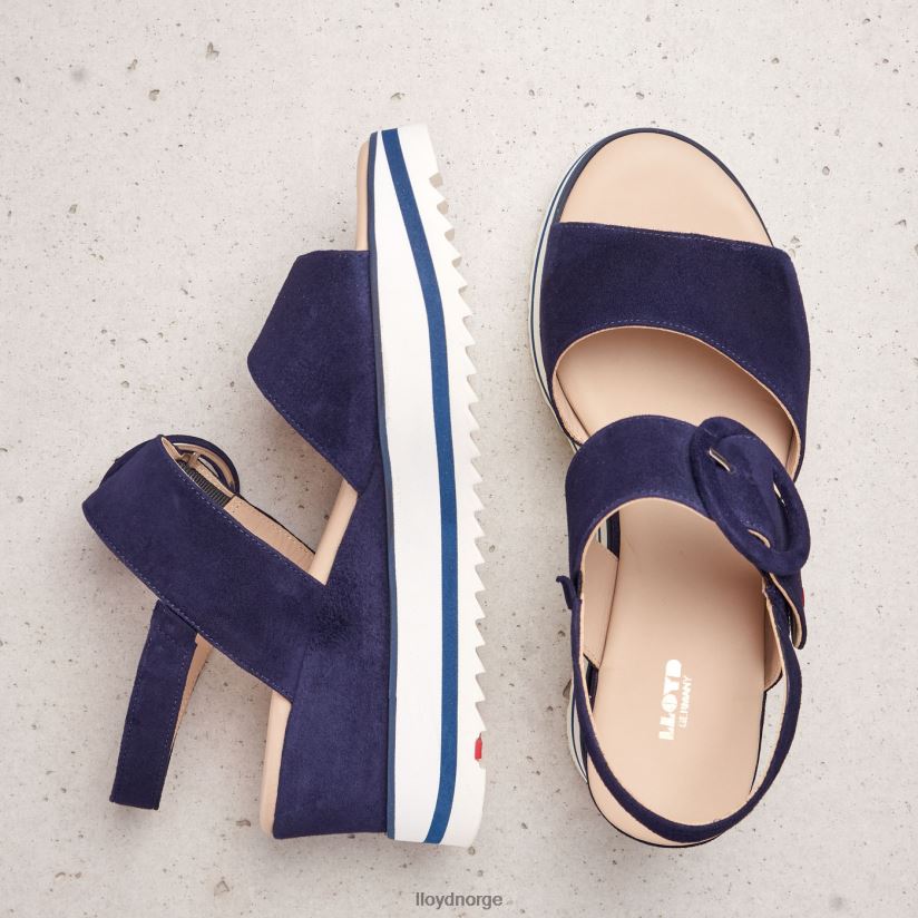 LLOYD semsket sandal kvinner sko blå 4X82ZP1215