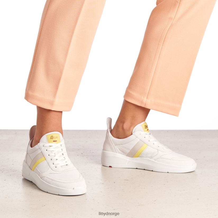 LLOYD skumle joggesko i skinn kvinner sko hvit 4X82ZP808