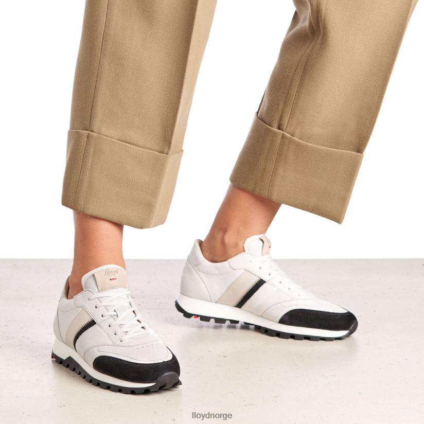 LLOYD skumle joggesko i skinn kvinner sko hvit 4X82ZP828