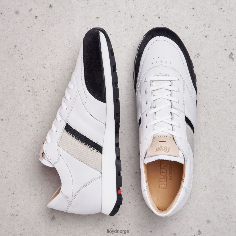 LLOYD skumle joggesko i skinn kvinner sko hvit 4X82ZP828